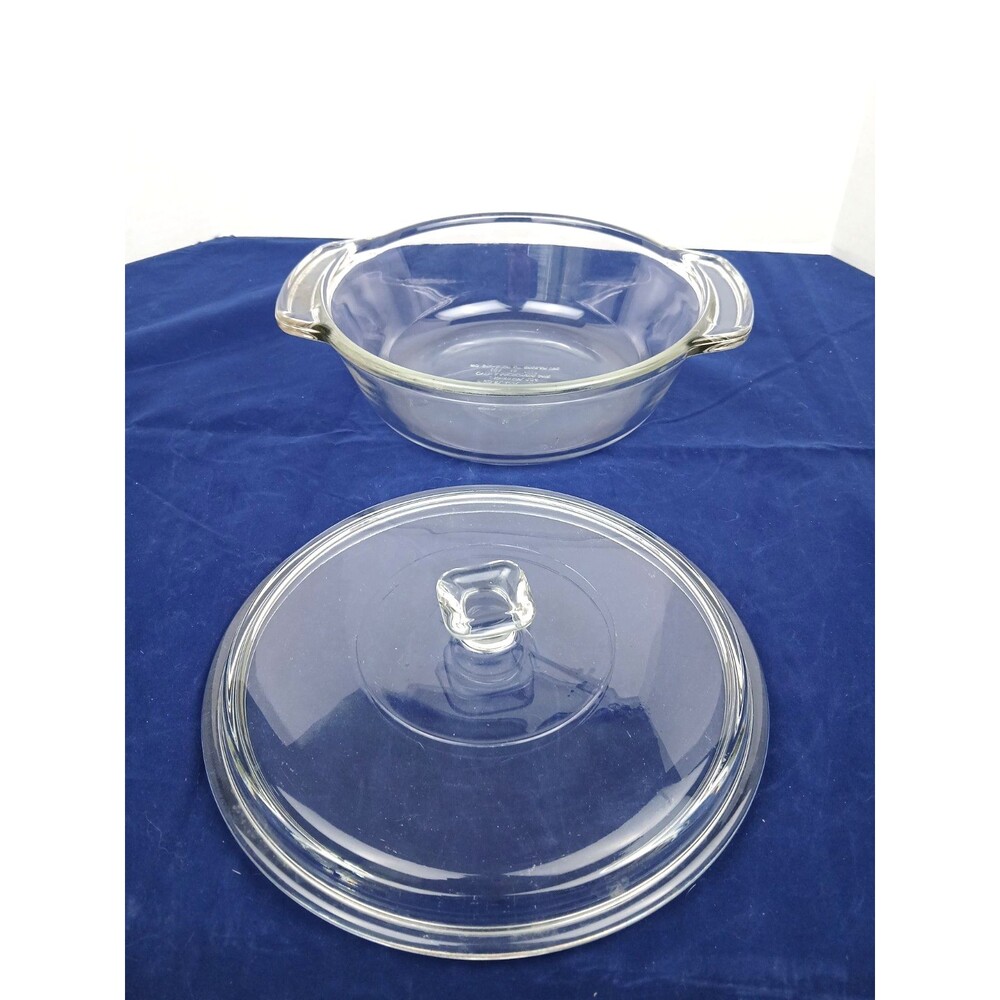Anchor Hocking 1037 Clear Glass 1.5 Qt Casserole Dish with Lid Baking Dish